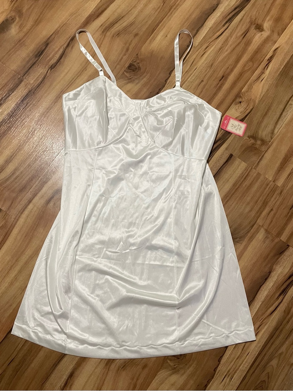 VTG 80s Sears Deadstock White Nylon Full Slip Dress Size 40 Short NWT USA